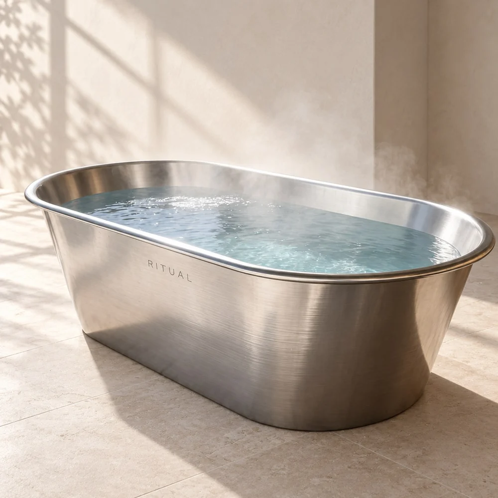 Banheira Oval Inox — Banheira de imersão em aço inox