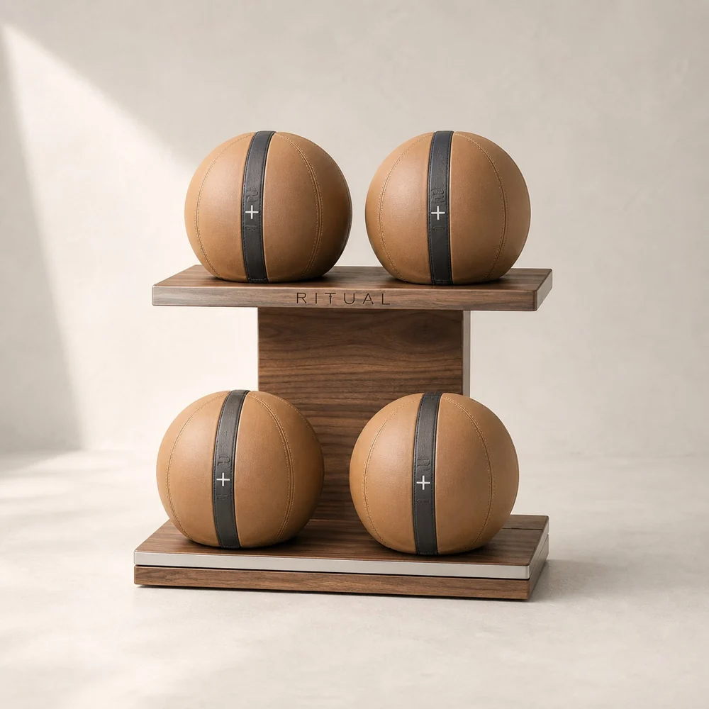 Rack de Bolas — Bolas de exercício em suporte horizontal