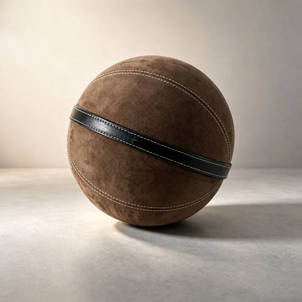 Bola de Exercício Couro — Bola de exercício revestida em couro
